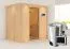 Sauna "Jarle" SET mit Klarglastür, Kranz & Ofen BIO 3,6 kW - 210 x 165 x 202 cm (B x T x H)