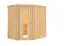 Sauna "Ole"  mit Energiespartür - Farbe: Natur - 151 x 196 x 198 cm (B x T x H)