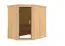 Sauna "Ole" mit graphitfarbener Tür - Farbe: Natur - 151 x 196 x 198 cm (B x T x H)