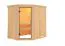 Sauna "Ole" mit Klarglastür - Farbe: Natur - 151 x 196 x 198 cm (B x T x H)