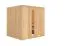 Sauna "Agnar" mit Energiespartür - Farbe: Natur - 196 x 170 x 198 cm (B x T x H)