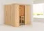 Sauna "Agnar" mit Klarglastür - Farbe: Natur - 196 x 170 x 198 cm (B x T x H)