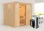 Sauna "Agnar" SET mit Klarglastür, Kranz & Ofen 3,6 kW - 210 x 184 x 202 cm (B x T x H)