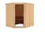 Sauna "Askjell" mit graphitfarbener Tür - Farbe: Natur - 196 x 170 x 198 cm (B x T x H)