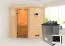 Sauna "Jannik" SET mit bronzierter Tür, Kranz & Ofen externe Steuerung easy 9 KW - 224 x 160 x 202 cm (B x T x H)
