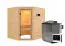Sauna "Kirsa" SET AKTION 2 mit Klarglastür und Ofen externe Steuerung easy 9 KW - 196 x 170 x 198 cm (B x T x H)