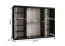 Großer Kleiderschrank mit schlichten Design Liskamm 48, Farbe: Schwarz matt - Abmessungen: 200 x 250 x 62 cm (H x B x T), mit 10 Fächern