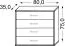 Kommode Palpala 07, Farbe: Eiche Sonoma / Weiß - 75 x 80 x 35 cm (H x B x T)