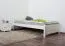 Einzelbett / Gästebett Kiefer massiv Vollholz weiß lackiert 78, inkl. Lattenrost - 100 x 200 cm
