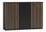 Kommode Cikarang 01, Farbe: Schwarz / Eiche - Abmessungen: 100 x 140 x 40 cm (H x B x T)