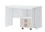 Schreibtisch 29, Farbe: Weiß / Creme - Abmessungen: 76 x 125 x 60 cm (H x B x T)