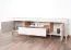 Moderner TV-Schrank / TV-Möbel mit einen offenen Fach Barbe 24, mit zwei Türen, drei Fächer, Farbe: Kaschmir, Maße: 51,5 x 177 x 40 cm, ABS-Kantenschutz, eine Schublade, Griffe: Gold, sehr Langlebig