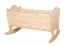 Babywiege Kiefer massiv Vollholz natur 105 - Liegefläche: 34,50 x 90 cm (B x L)