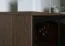 TV-Unterschrank Chaabane 04 | Farbe: Eiche Dunin / Schwarz | vier Glastüren | inkl. LED-Beleuchtung | ABS | Maße: 61,6 x 181 x 39 cm | Griffe & Beine: Metall
