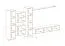 Außergewöhnliche Wohnwand Balestrand 89, Farbe: Grau / Schwarz - Abmessungen: 180 x 330 x 40 cm (H x B x T), mit 12 Fächern