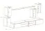 Elegante Wohnwand Volleberg 67, Farbe: Grau - Abmessungen: 150 x 280 x 40 cm (H x B x T), mit Push-to-open Funktion