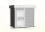 Außensauna / Outdoorsauna 40 mm | Bausatz | für bis zu 5 Personen | Farbe: Grau / Weiß | Außenmaße (B x T): 254 x 204 cm Abbildung