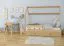 Kinderbett 80 x 160 cm | Massivholz: Kiefer | Natur Lackiert Abbildung