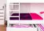 90 x 200 cm Stockbett mit Stauraum / 2 Schubladen für Kinder Massivholz: Buche | Weiß Lackiert | umbaubar in 2 Einzelbetten | Premium-Qualität | inkl. Rollroste Abbildung