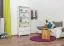Regal, Küchenregal, Wohnzimmerregal, Bücherregal - 80 cm breit, Kiefer Holz-Massiv, Farbe: Weiß Abbildung