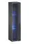 Hängevitrine mit LED-Beleuchtung Fardalen 19, Farbe: Grau - Abmessungen: 120 x 30 x 30 cm (H x B x T), mit drei Fächern