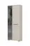 Kleiderschrank für Garderobe Neiafu 104, Farbe: Kaschmir, eine Spiegeltür, eine ausziehbare Kleiderstange, Maße: 194 x 76 x 36 cm, verstellbare Füße