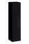 Schlichte Wohnwand Kongsvinger 24, Farbe: Schwarz Hochglanz / Eiche Wotan - Abmessungen: 160 x 330 x 40 cm (H x B x T), mit Push-to-open System