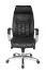 Comfort Drehstuhl XXL Apolo 29, Farbe: Schwarz / Chrom, Bezug aus weichem Echtleder