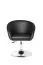 Drehbarer Loungesessel Apolo 132, Farbe: Schwarz / Chrome, mit bequemer Sitzfläche