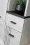 Schrank | 3 offene Fächer | Farbe: Kaschmir / Schwarz | 1 Schublade | Maße: 30 x 32 x 203 cm | 1 Drehtür | Modernes Design | für den Vorraum