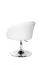 Retro Look Cocktailsessel Apolo 133, Farbe: Weiß / Chrome, Sitz 360° drehbar & höhenverstellbar