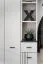 Schrank | 3 offene Fächer | Farbe: Kaschmir / Schwarz | 1 Schublade | Maße: 30 x 32 x 203 cm | 1 Drehtür | Modernes Design | für den Vorraum