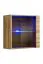 Außergewöhnliche Wohnwand Balestrand 221, Farbe: Eiche Wotan / Schwarz - Abmessungen: 160 x 320 x 40 cm (H x B x T), mit genügend Stauraum