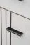 Garderobe | Kleiderschrank | Farbe: Kaschmir / Schwarz | Spiegel | Sitzgelegenheit | 4 Haken | Maße: 180 x 32 x 203 cm | 2 Schubladen | gepolstertes Paneel