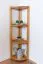 Regal / Eckregal Kiefer massiv Vollholz Erlefarben Junco 61 - Abmessungen: 125 x 40 x 30 cm (H x B x T)