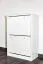Schuhschrank Kiefer Vollholz massiv weiß Junco 215 - Abmessungen: 80 x 58 x 30 cm (H x B x T)