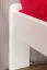 Futonbett / Massivholzbett Kiefer Vollholz massiv weiß lackiert A10, inkl. Lattenrost - Abmessung 140 x 200 cm
