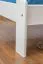 Einzelbett / Gästebett Kiefer Vollholz massiv weiß lackiert A10, inkl. Lattenrost - Abmessung 90 x 200 cm