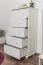 Kommode Kiefer massiv Vollholz weiß lackiert 030 - Abmessung 120 x 60 x 42 cm (H x B x T)
