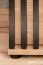 Garderobe Komplett - Set A Angvik, 4-teilig, Farbe: Eiche / Schwarz, zwei Schuhschränke, inkl. Sitzkissen, vier Haken, Spiegel