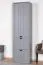 Schrank Segnas 08, Farbe: Grau - 198 x 62 x 42 cm (H x B x T)
