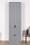 Schrank Segnas 08, Farbe: Grau - 198 x 62 x 42 cm (H x B x T)