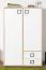 Kinderzimmer - Kommode Benjamin 27, Farbe: Buche / Weiß - 134 x 86 x 37 cm (H x B x T)