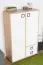 Kinderzimmer - Kommode Benjamin 27, Farbe: Buche / Weiß - 134 x 86 x 37 cm (H x B x T)