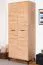 Kleiderschrank mit viel Stauraum Pandrup 17, Farbe: Eiche - Abmessungen: 200 x 80 x 51 cm (H x B x T), mit 2 Türen und 2 Fächern