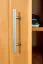 90 cm breiter Kleiderschrank mit 2 Türen, 4 Fächern und 2 Schubladen aus Massiv-Holz | Farbe: Natur | Tiefe: 40 cm Abbildung