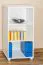 Standregal, 60 cm breit, Kiefer Holz-Massiv, Farbe: Weiß Abbildung