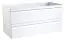 Waschtischunterschrank Bikaner 06, Farbe: Weiß glänzend – 50 x 99 x 45 cm (H x B x T)
