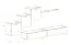 Stylische Wohnwand Balestrand 147, Farbe: Grau - Abmessungen: 150 x 330 x 40 cm (H x B x T), mit genügend Stauraum