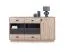 Sideboard mit genügend Stauraum Niel 08, Farbe: Eiche / Anthrazit - Abmessungen: 85 x 155 x 40 cm (H x B x T)